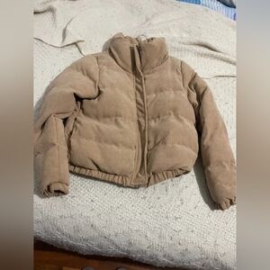 Brave Soul Kids Corduroy Puffer Jacket - Tan